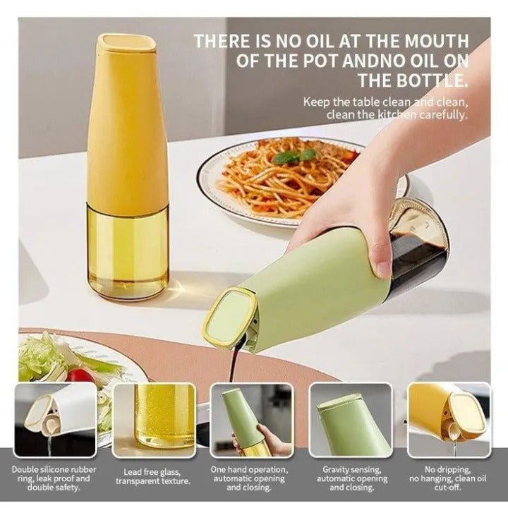 450ml Auto Flip Oil Dispenser Bottle – Leak - Proof Kitchen Container - Saadiq.pk