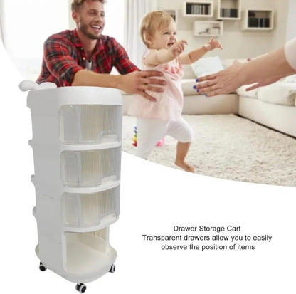 Baby Supplies Multi-Purpose Trolley – Portable Nursery Storage Organizer