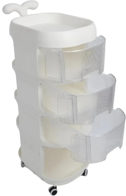 Baby Supplies Multi-Purpose Trolley – Portable Nursery Storage Organizer