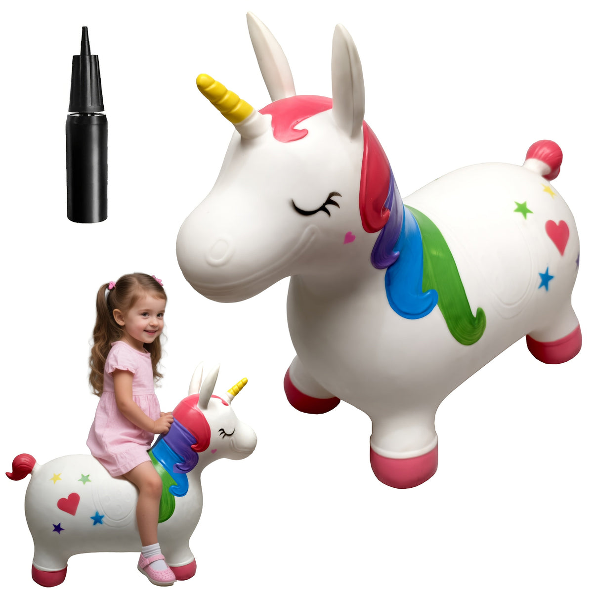 Happy Hopper Inflatable Jumping Toy for Kids – Animal Bouncing Ride-On