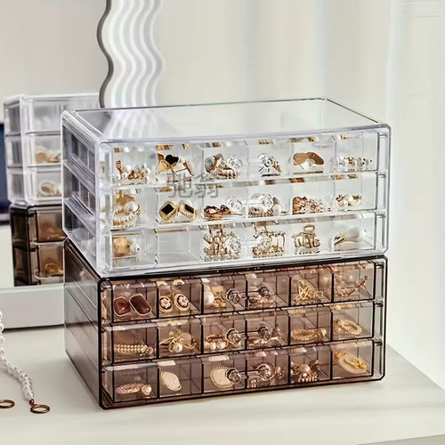 72 – Grids Drawer Transparent Jewelry Box