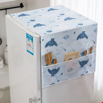 Cotton Dust-Proof Refrigerator Cover – Protective Storage Organizer