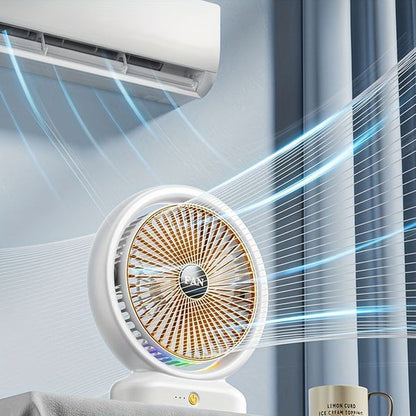 Mini USB desk fan with light - buy in Pakistan