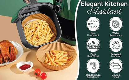 Non-Stick Air Fryer Paper (50 Pcs) fryer mess-free! 🍟 🔥