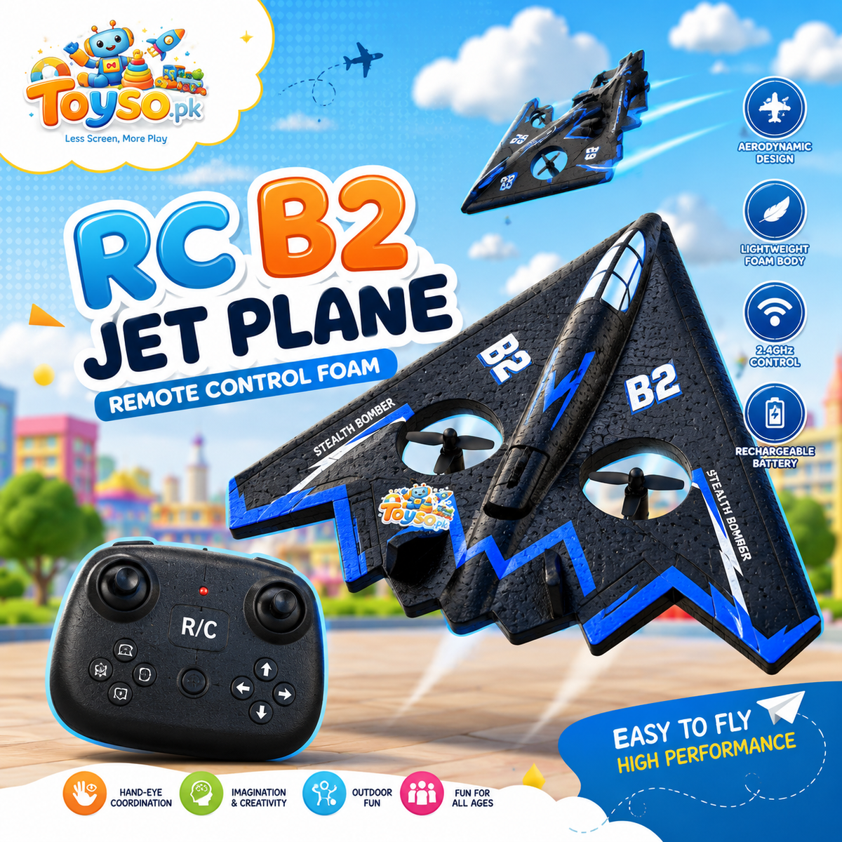 Remote Control Foam B2 Jet Plane