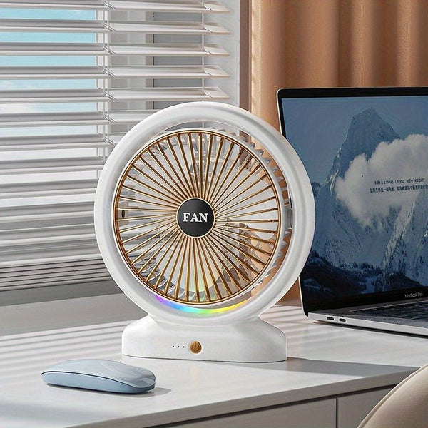 Portable desk fan with night light - Saadiq.pk