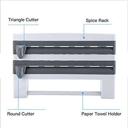 4‑in‑1 Kitchen Paper Dispenser – Wall Mounted Foil, Cling Wrap & Tissue Holder - Saadiq.pk