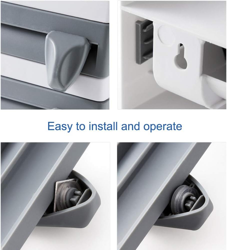 4‑in‑1 Kitchen Paper Dispenser – Wall Mounted Foil, Cling Wrap & Tissue Holder - Saadiq.pk