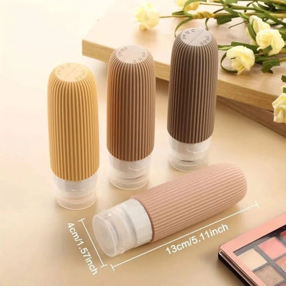 4pcs Silicone Gel Portioning Bottles Set for Body Wash, Skincare Lotion - Saadiq.pk
