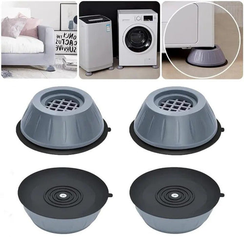 4Pcs Washing Machine Floor Mat – Anti - Vibration & Floor Protectors - Saadiq.pk