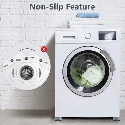 4Pcs Washing Machine Floor Mat – Anti - Vibration & Floor Protectors - Saadiq.pk