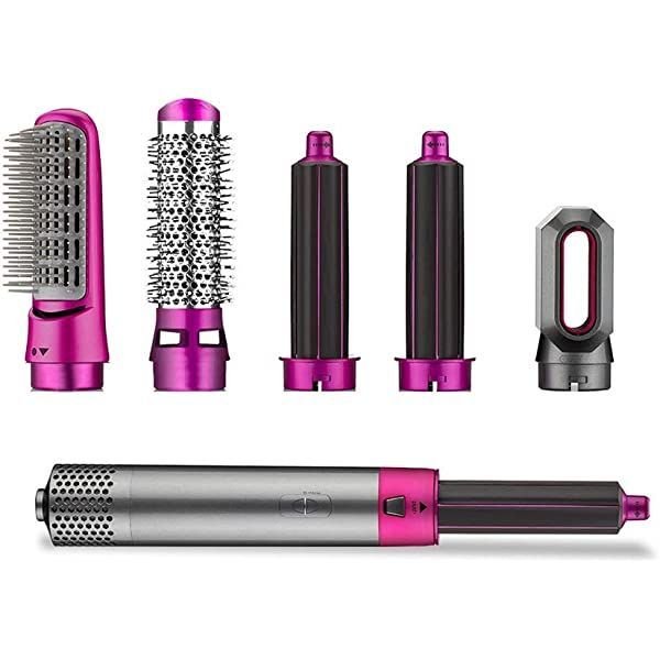 5 in 1 Hair Dryer & Styler – Hot Air Brush with Interchangeable Attachments - Saadiq.pk