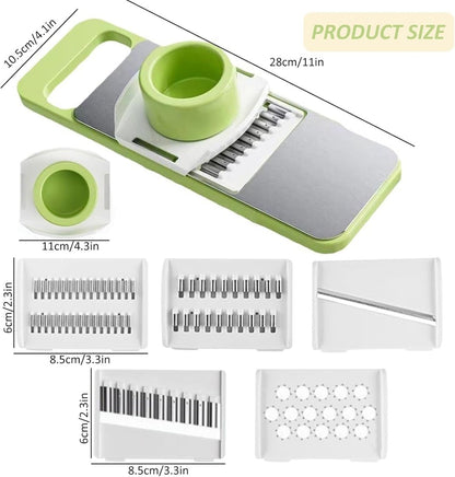 5 in 1 Vegetable Slicer – Multi‑Function Kitchen Cutter with Interchangeable Blades - Saadiq.pk