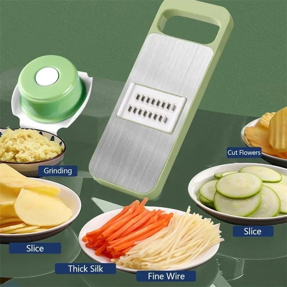 5 in 1 Vegetable Slicer – Multi‑Function Kitchen Cutter with Interchangeable Blades - Saadiq.pk