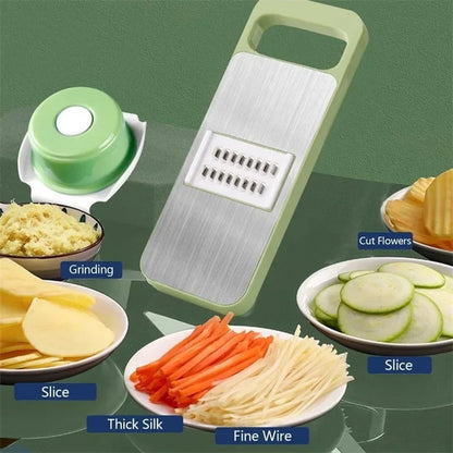 5 in 1 Vegetable Slicer – Multi‑Function Kitchen Cutter with Interchangeable Blades - Saadiq.pk
