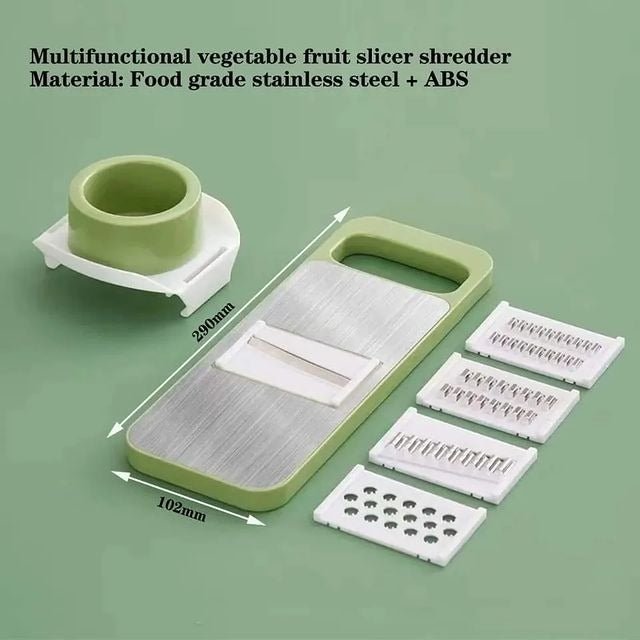 5 in 1 Vegetable Slicer – Multi‑Function Kitchen Cutter with Interchangeable Blades - Saadiq.pk