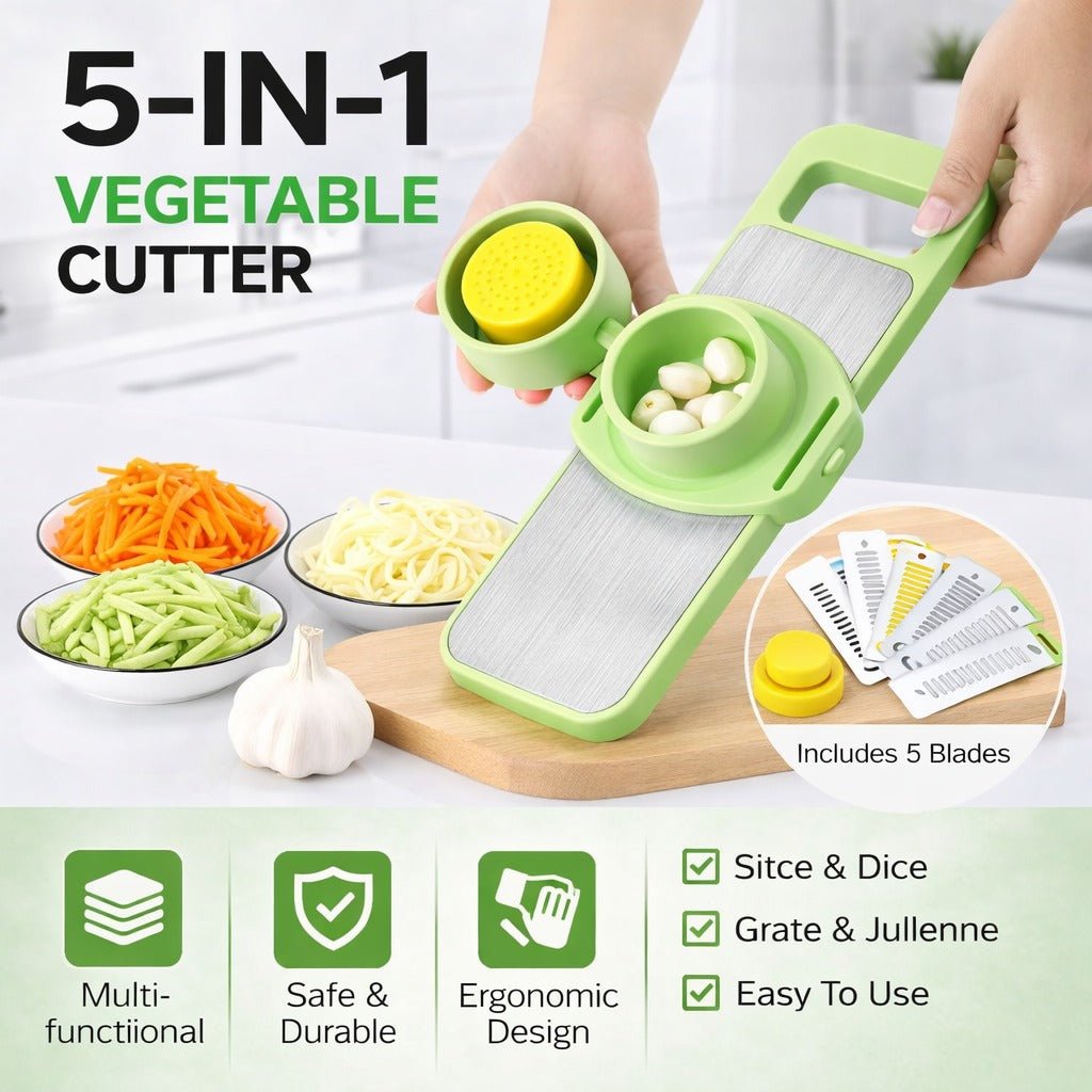 5 in 1 Vegetable Cutter Stainless Steel Multifunctional Grater For Vegetables Slicers Shredders Peeler — Buy Online at Best Price in Pakistan on FlipcartPK
