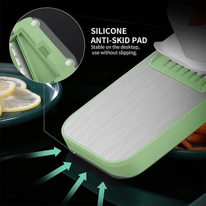 5 in 1 Vegetable Slicer – Multi‑Function Kitchen Cutter with Interchangeable Blades - Saadiq.pk