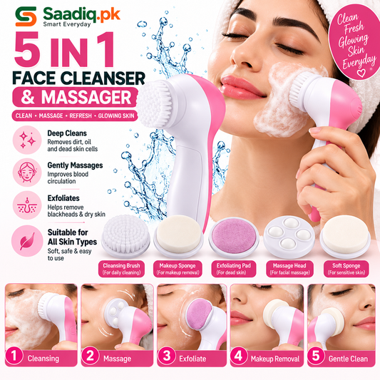5‑in‑1 Face Cleanser & Massager | Beauty Skin Care Device