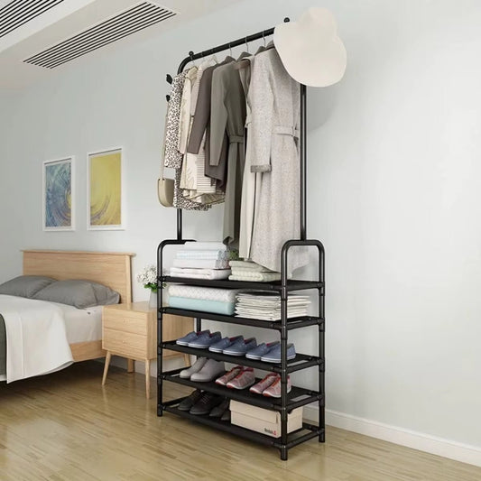 5 - Layer Multifunctional Coat & Shoe Rack – Space - Saving Organizer - Saadiq.pk