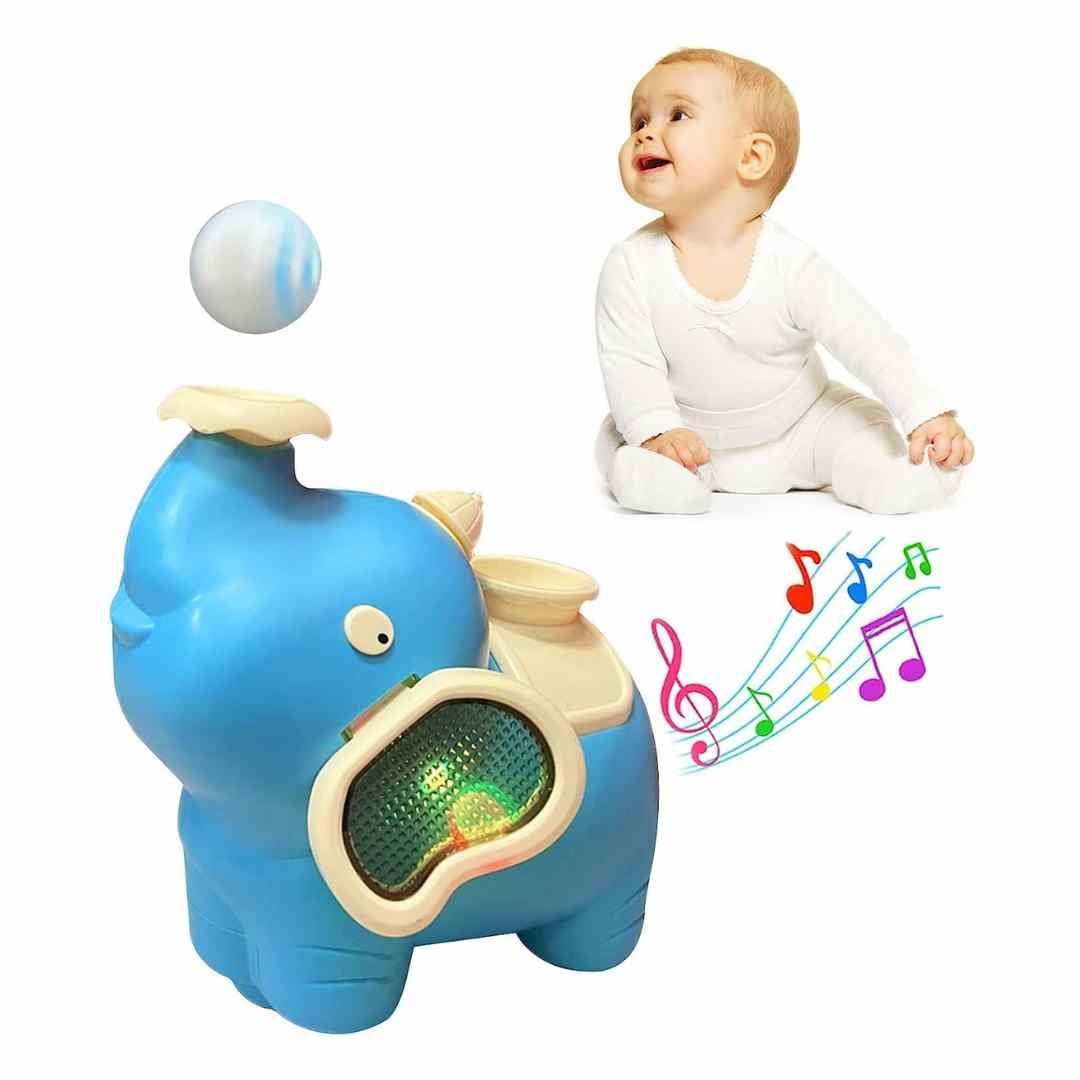 Musical Elephant Mist Spray Toy | Moving Bump & Go Toy with Lights, Music & Floating Ball