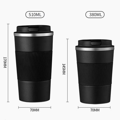 510ML Travel Coffee Mug – Stainless Steel Thermal Cup with Leakproof Lid - Saadiq.pk