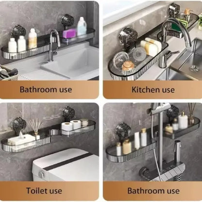 No-Drill Bathroom Storage Rack