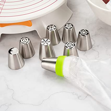 12 Large Stainless Steel Cake Decorating
