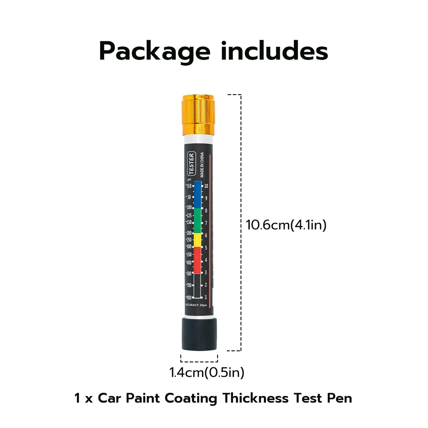 Car Paint Tester Pen Automotive Coating Thickness Gauge | Magnetic Paint Meter for Used Car Inspection