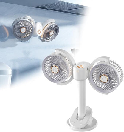 Portable Mini Circulating Fan with LED Display – Rechargeable Desktop Cooling Fan