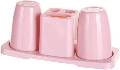 Double Cup Toothbrush Holder – Toothpaste & Brush Organizer