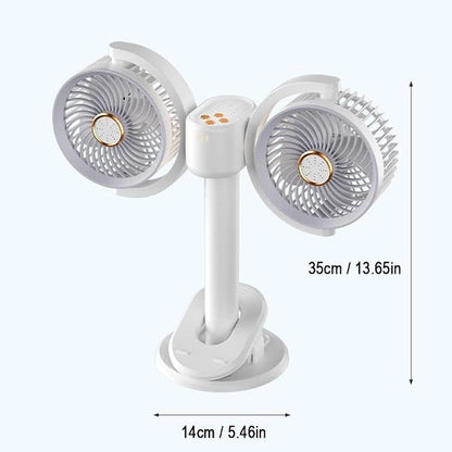 Portable Mini Circulating Fan with LED Display – Rechargeable Desktop Cooling Fan