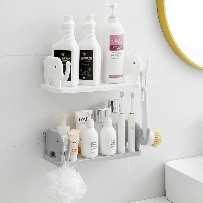 Elephant Wall Mounted Storage Shelf – No Drill Adhesive Kitchen & Bathroom Organizer