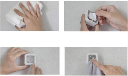 Mini Towel Holder – Self-Adhesive Silicone Hook for Bathroom & Kitchen