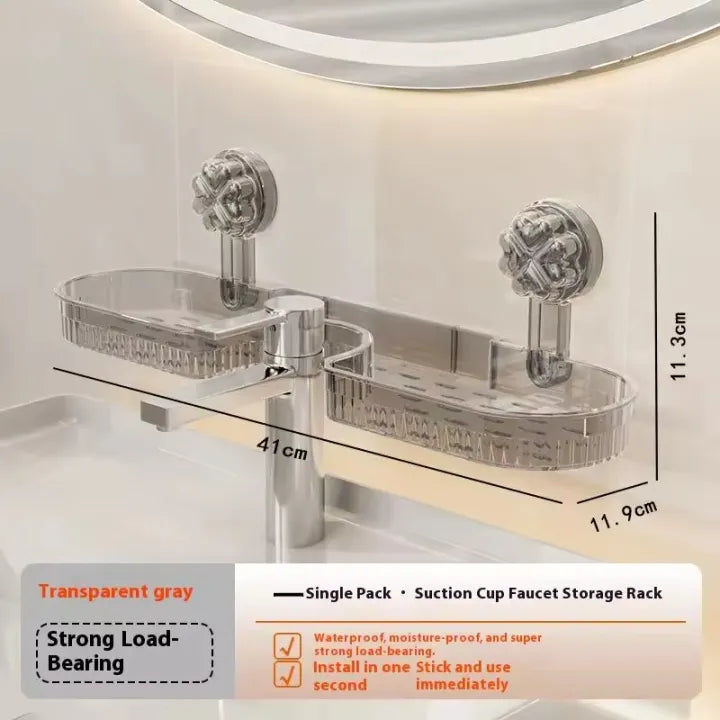 No-Drill Bathroom Storage Rack