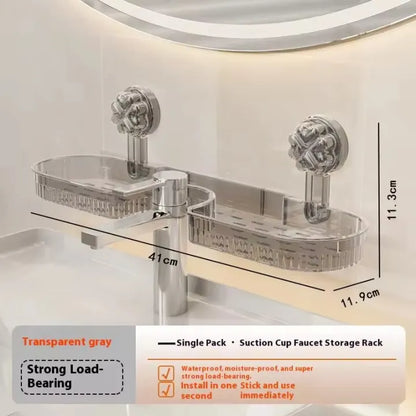 No-Drill Bathroom Storage Rack