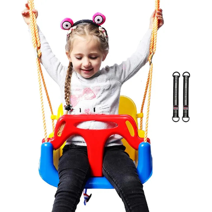 3-in-1 Kids Swing Seat – Adjustable Indoor & Outdoor Baby Swing with Safety Bar