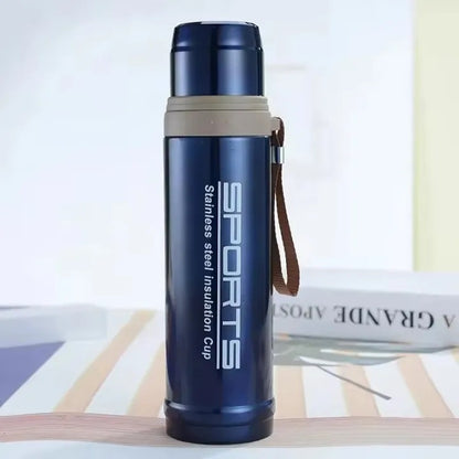 Portable 750ml Vacuum Insulated Stainless Steel Bullet Bottle – Leak-Proof Thermos