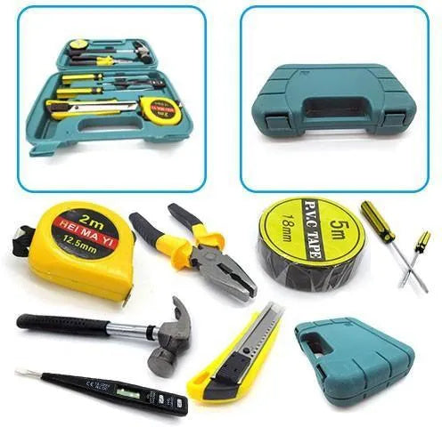 9-Piece Home Repair Tool Kit with Portable Toolbox