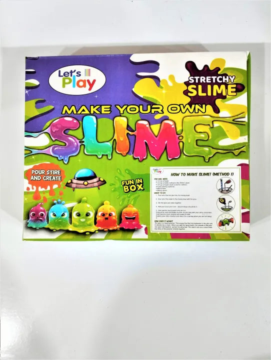Let’s Play DIY Stretchy Slime Kit – Make Your Own Fun, Safe & Colorful Slime for Kids