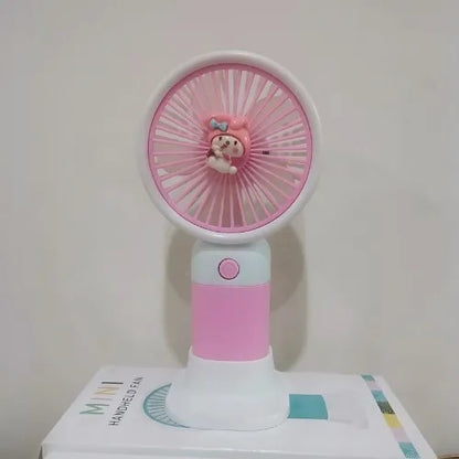 Hello Kitty Sanrio Portable USB Rechargeable Fan – Mini Handheld Cooling Fan