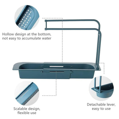 Kitchen Sponge Brush Holder – Sink Organizer for Sponges & Cleaning Tools