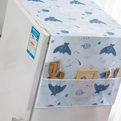 Cotton Dust-Proof Refrigerator Cover – Protective Storage Organizer