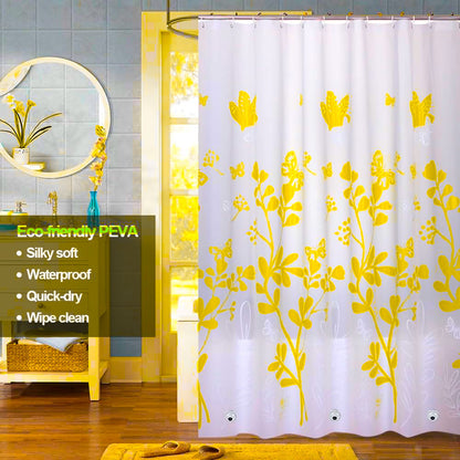 Butterfly Shower Curtain – Colorful Bathroom Decor, Waterproof Polyester