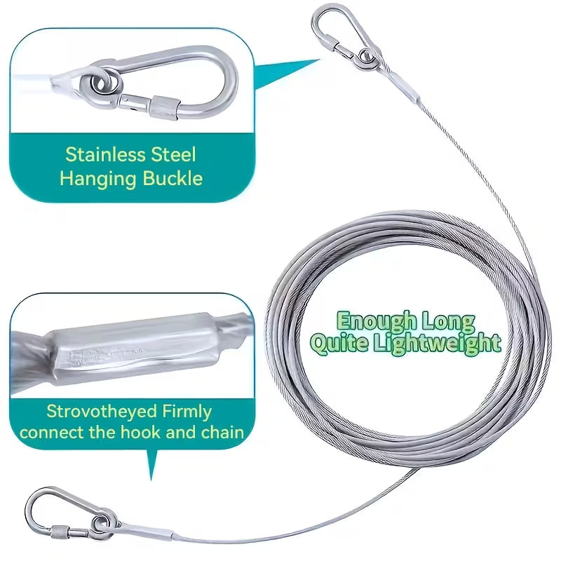 Portable laundry hanging line indoor outdoor - Saadiq.pk