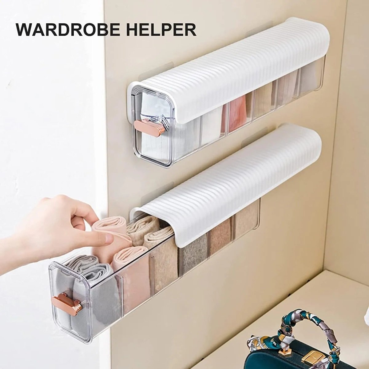 6 - Cell Clear Wall Mounted Storage Box – Multipurpose Organizer - Saadiq.pk