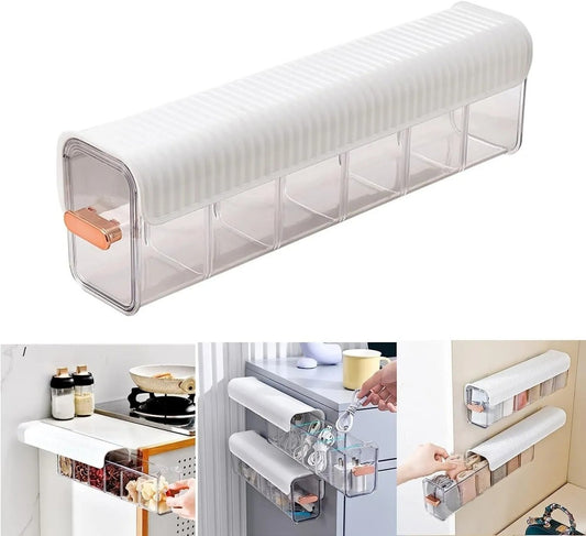 6 - Cell Clear Wall Mounted Storage Box – Multipurpose Organizer - Saadiq.pk