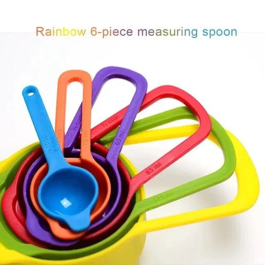 6 Pieces Measuring Spoons & Cups Set with Scale – Kitchen Baking Tools - Saadiq.pk