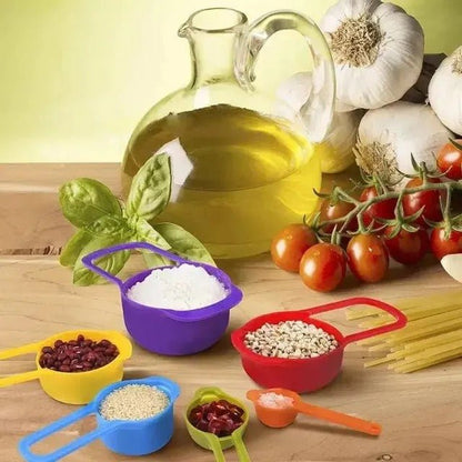 6 Pieces Measuring Spoons & Cups Set with Scale – Kitchen Baking Tools - Saadiq.pk
