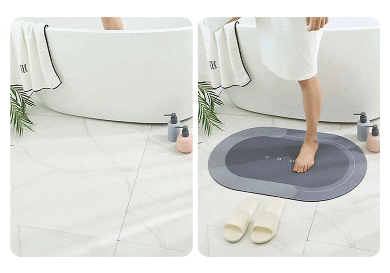 anti slip bathroom mat fast drying water absorbent